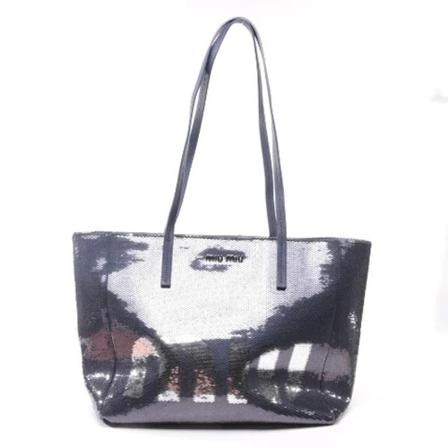 Miu Miu Pre-owned, Pre-owned Tote Bags Blauw, Dames, Maat:ONE Size,leather