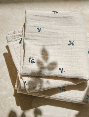 Moonboon Organic Muslins, 2. Pak. - Cream - ONE SIZE