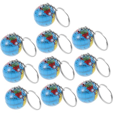 10 stk. Verdensglobus Nøglering Sæt Nøgleholder Nøglering Planeter til Kvinder Dekorative Nøgleringe