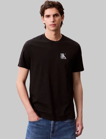 Calvin Klein Ss 30S Eu Sp Ck Abstract Graphic - Black - M
