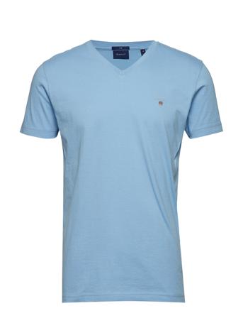 Original Slim V-Neck T-Shirt T-shirts Short-sleeved Blå GANT