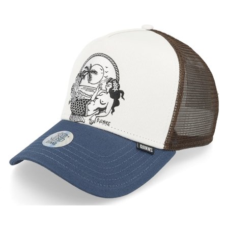 Djinns - Bianco trucker Cappellino - Hft Cap Lazy Mermaid White/Navy/Brown Trucker @ Hatstore