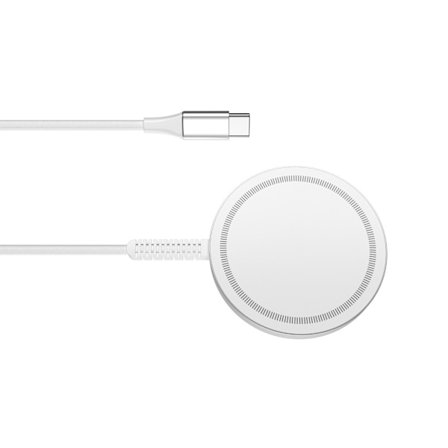 15W Trådløs Magnetisk Opladningsdock Mobiltelefon Rund Oplader Pad Base Telefon Hurtig Opladningsstation til Telefon 16 15 14