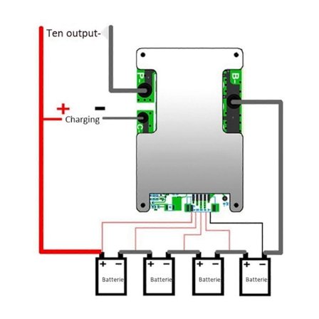 4S 12V 100A LiFePO4 Lithium Batteribeskyttelseskort med Power Batteribalance/Forbedret BMS PCB Prot