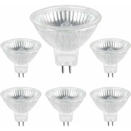 Halogenlampa GU5.3 35W 12V, 400lm Varmvit 2700K Dimbar, Halogen Spotlight Lampa MR16, 6-pack