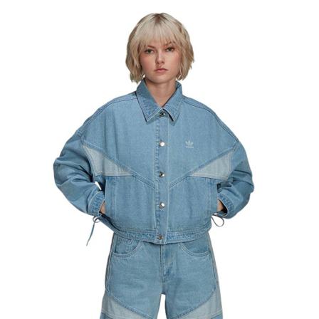 Adidas Originals - Jeansjackor - Blå - Dam - Storlek: S, Dam, Storlek: S