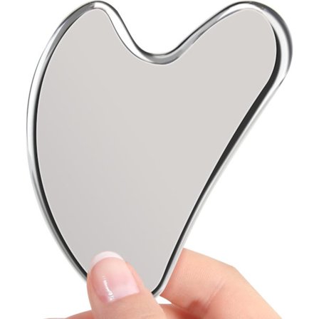 Gua Sha Massageverktyg i Rostfritt Stål för Ansikte & Kropp - Guasha Skulpteringsverktyg för Ansikte & Kropp