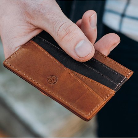 Lacey Tan Leather RFID Card Holder for Men - Card Holders