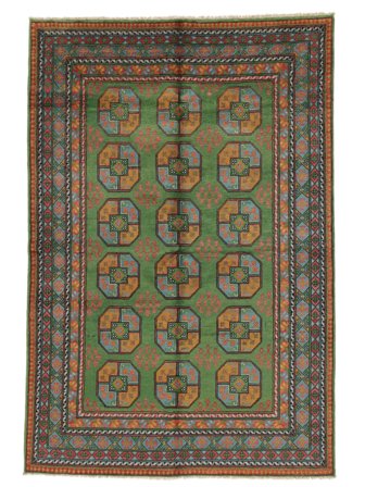Médaillon Afghan Fine Tapis 162X239 Laine