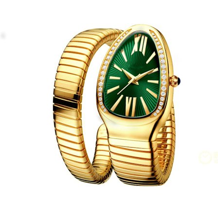 Orm Klocka Kvarts Armband, Mode Guld Damklocka reloj mujer montre femme relogio Lyxigt Damarmband Klo