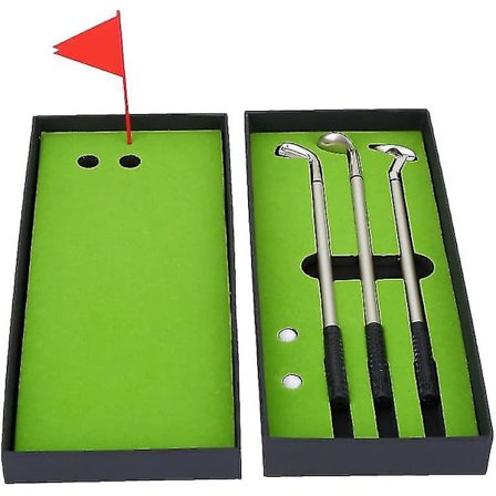 Golf Pen Golfballer Sett, Mini Skrivebords Golfball Penn Gave Golf Penner Sett, Mini Golf Penner Og Flagg Gaveeske Kontorrekvisita Dekor...