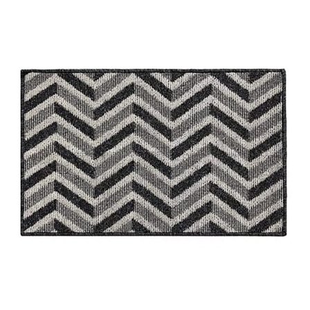 Dörrmatta inomhus 1 del serie, 20 tum x 32 tum tvättbar dörrmatta inomhus, smutsabsorberande entrématta, svart