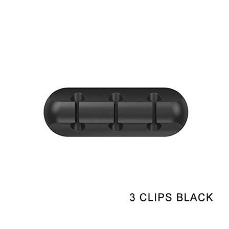 2 stk kabelklips kabelhåndtering arrangør, selvklebende kroker, kabelholder for strømkabler og kabler for ladetilbehør, musekabel, PC, kontor og hjem