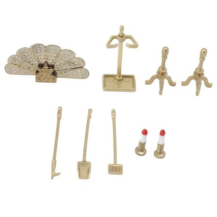 Dukkehus peis tilbehør sett dekorative dukkehus miniatyr møbler tilbehør for 1/12 dukkehus dekorasjon