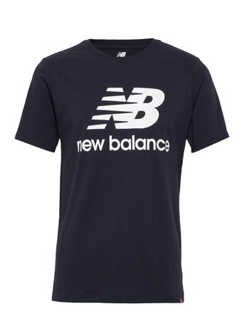 Essentials Stacked Logo Tee T-shirt Blå New Balance