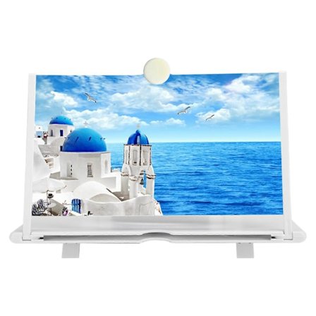 Plast Anti Blu Ray Akryl Skjerm 12in Stor Skjerm Mobiltelefon Forstørrer Hvit YEMMA