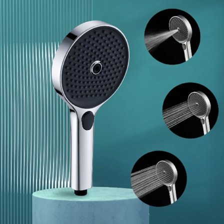 Duschmunstycke, Anti-kalk Duschmunstycke, Högtryck Vattenbesparande Duschmunstycke, Klassiskt Anti-dropp Duschmunstycke (Krom)