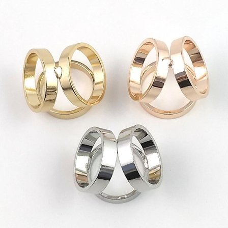 2 st Kvinnors Kors Sjalspännen, Sjalring Tre Ringspänne Mode, Sjalring Sjalspänne Silkesjal, Trippel Glidande Smycken