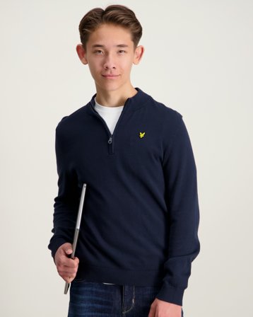 Lyle & Scott 1/4 Zip Jumper Blå Genser Gutt - Kids Brand Store