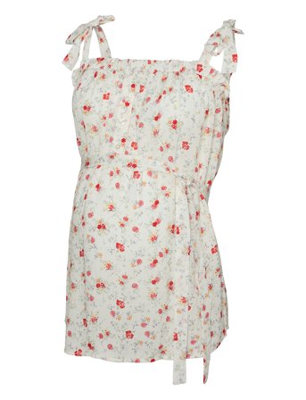 Mlora Lia Strap Wo Top 2F White Mamalicious