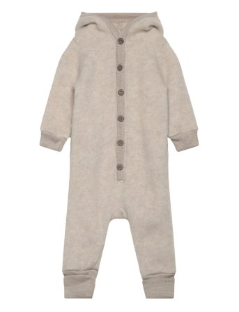 mikk-line Wool Baby Suit W. Hood - Beige - 104