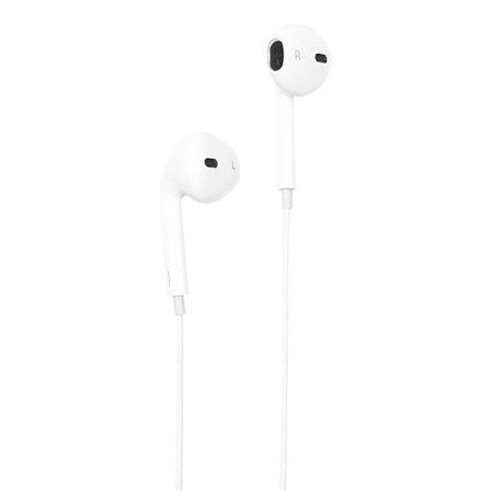 STREETZ Semi-in-ear hörlurar, 3-knapp, USB-C - Vit