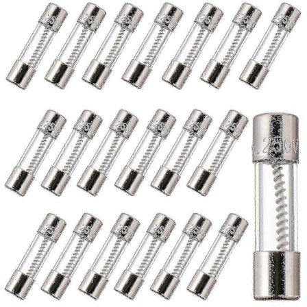 T3.15AL250V 5x20mm 3.15A 250V Långsam Säkring 3.15 Amp 250 Volt 0.2 x 0.78 Tum Glasrör (Paket med 20 st) db