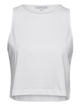Tonal Monogram Tank Top White Calvin Klein Jeans