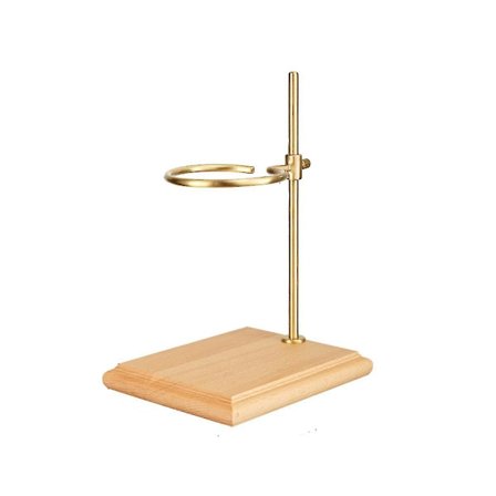 Häll över kaffebryggare stativ med träbas justerbar höjd rack droppfilterhållare för manuell