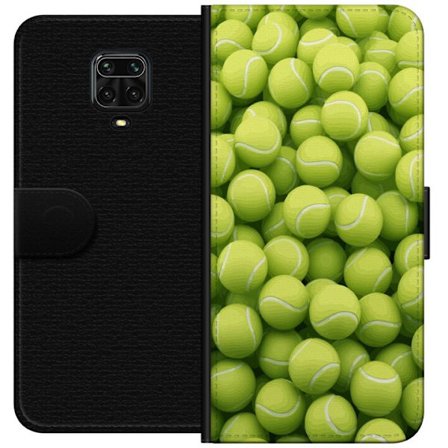 Kompatibel Tegnebogsetui til Xiaomi Xiaomi Redmi Note 9S Mønster af grønne tennisbolde i høj detalje, sporty motiv med gentagende tekstur og stærk