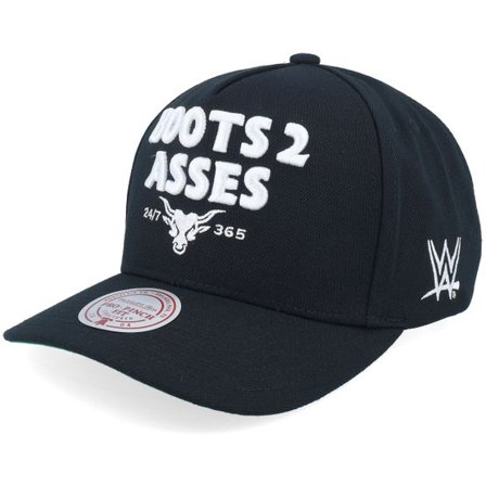 Mitchell & Ness - Svart adjustable Keps - B2a Statement Pro The Rock Black A-Frame Adjustable @ Hatstore