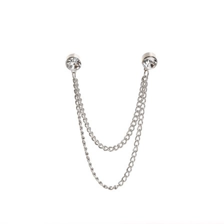 1 stk. broche reversnål kæde til mænd, mænds jakkesæt tilbehør til mænd