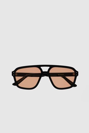 Jet Black - orange solid lens