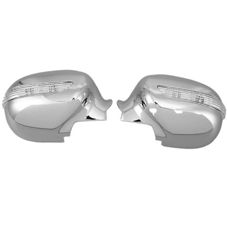 2 st Dörr Sidospegelkåpa Krompläterad med LED Passar Benz Istana MB100