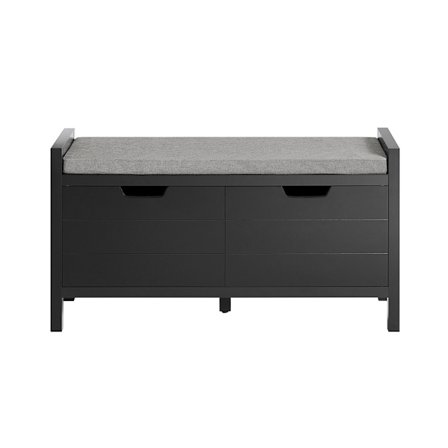 SoBuy sort skohylde med 1 skuffe 30x91.01x50.01cm, funktionel FSR63-II-SCH
