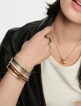 Coach Accessories Coach Signature C Bangle Boxed Bracelet - Gold - S