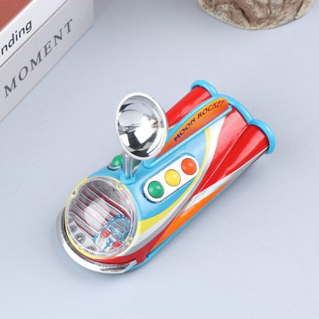 IC Vintage Retro Kuu Raketti Tinalelut Klassinen Kellokone Veto Co