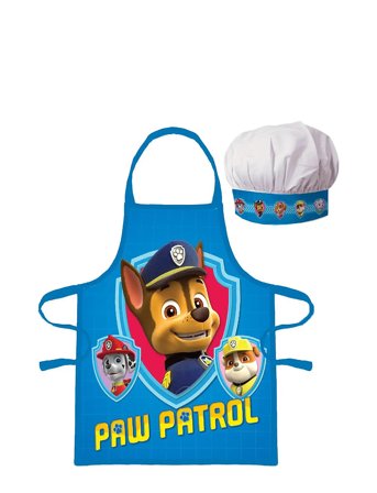 BrandMac Kids Apron + Hat - Pp 1061 Blue Paw Patrol - Blue - ONE SIZE