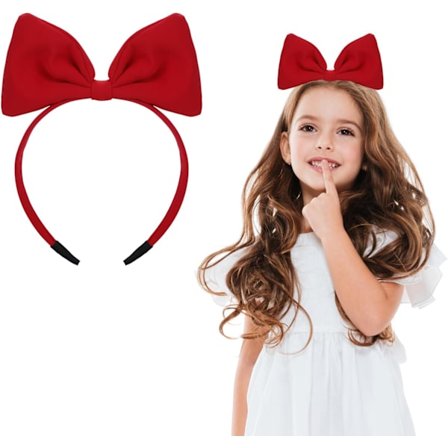 Rød Sløyfe Hodebånd Sløyfe Hårbånd Mote Søt Hårbøyle Stor Sløyfe Hodeplagg Perfekt Hårtilbehør for Kvinner Jenter Fest Cosplay Jul