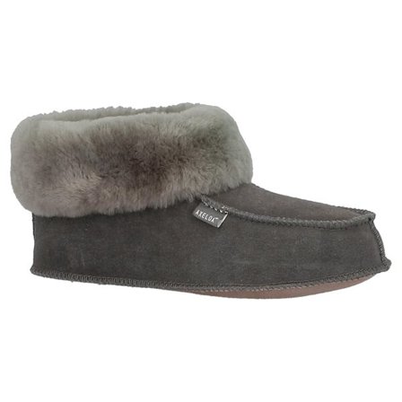 Axelda Maribor lampaannahkatossut – villavuori, taitettava lampaannahkakaulus, asfaltti, koko 44