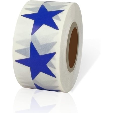 Stjerneklistermærker 1 - 500 stk. i alt pr. rulle, belønningsklistermærker til lærere