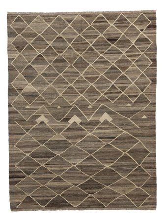 Kilim Ariana Rug 182X241 Brown/Black Wool, Afghanistan