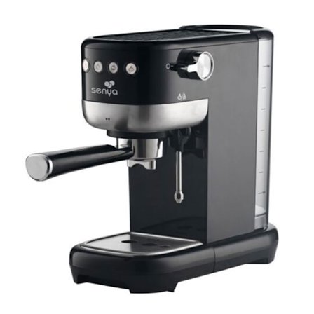 SENYA Maskin expresso svart 20 bar, 1,1L, 1350W - God kaffe