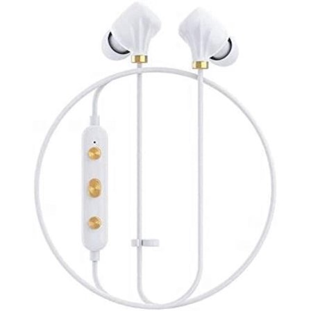 Happy Plugs | Ear Piece II In-Ear hörlurar | Trådlös Bluetooth med inbyggd fjärrkontroll och mikrofon En storlek - Vitt guld