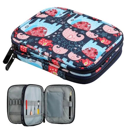 NEW Knitting Needles Case Travel Pouch Organizer Storage Bag For Circular Knitting Needles Crochet Hooks Sewing Accessories Kit