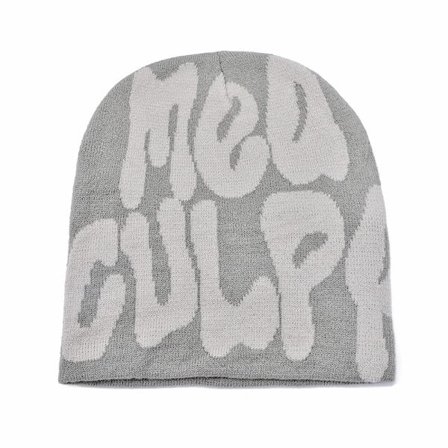 Tykk Varm Ørevarmende Hue Mænd Vinter Populær Bogstavtrykt Ride Strikket Hue