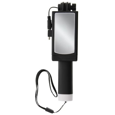 Selfiepinne, med 3,5mm kabel, svart