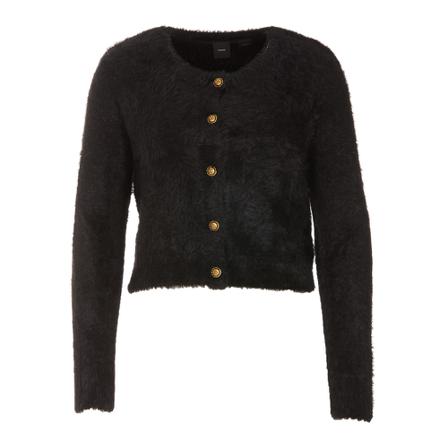 Pinko, Teddy Cardigan Czarny, Kobieta, Rozmiar: L
