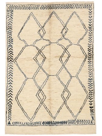 Small Berber Style Rug 138X205 Wool