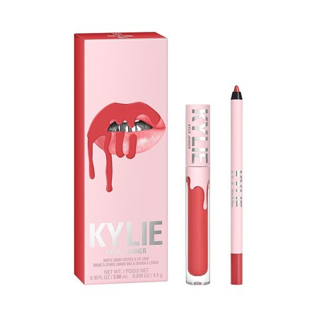 Kylie Cosmetics Matte Liquid Lipstick & Lip Liner 503 Bad Lil Thing, Makeup, Læber, Lipliner